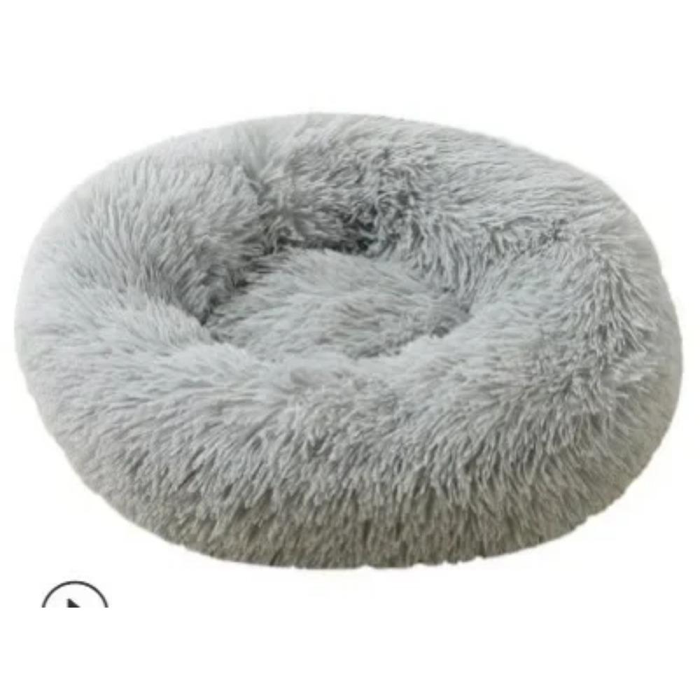 

Donut Mand Accessories Large Dogs Cat s House Plush Pet Bed XXL Round Mat For Small Medium Animal Calming 100CM 40CM светло-серый