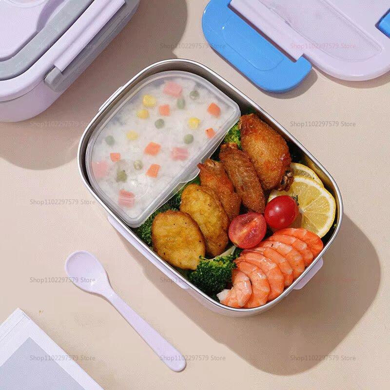 Electric Heated Lunch Box Portable Self Heating Food Container For Office Work Student Dormitory Steam Meal Thermal Insulation