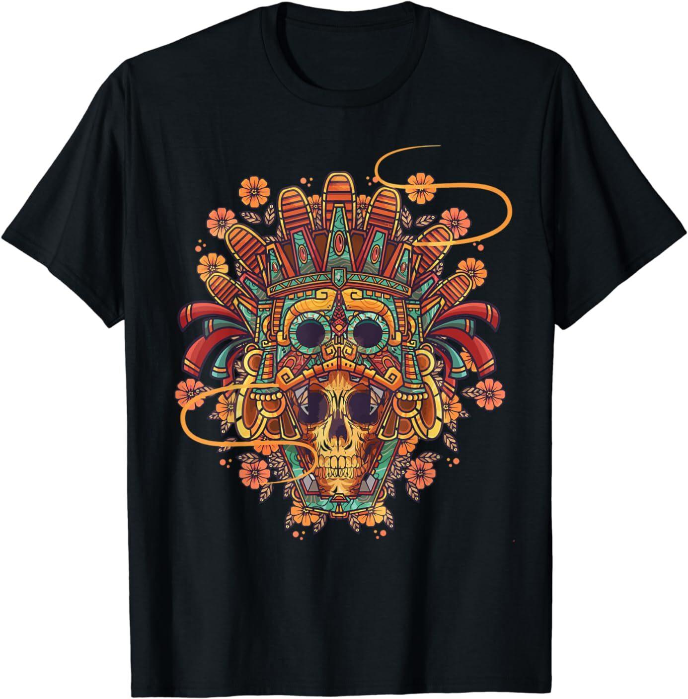 NEW LIMITED Ancient Aztec King Mexican Mayas Cool Design Gift Idea T-Shirt S разноцветный