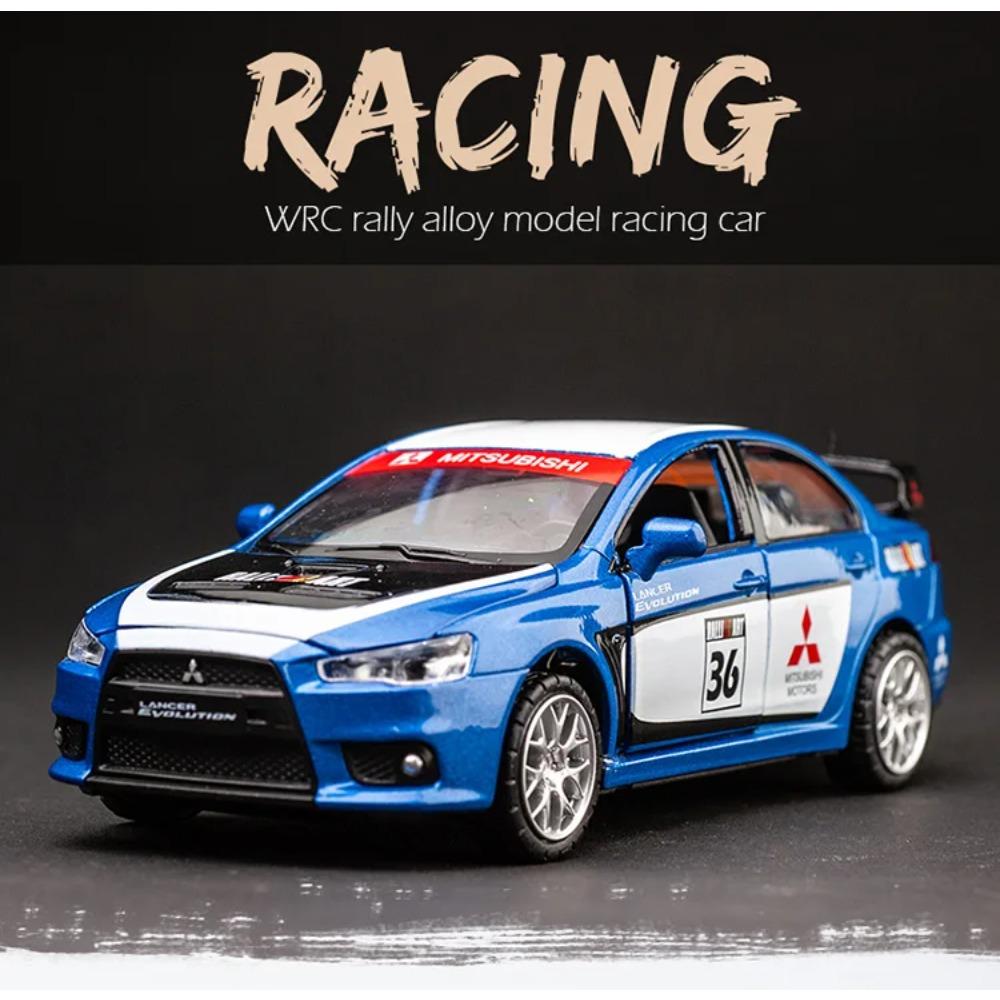 1/32 Mitsubishi Lancer Evolution GT3 Metal Alloy Car Model Diecasts Toy Vehicles Model Sound Light Car Toys for Childrens Gifts