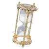 Antique Sand Hourglass Timer Metal Elegant 15 Minutes Decorative Hourglass for Wedding Home Desk