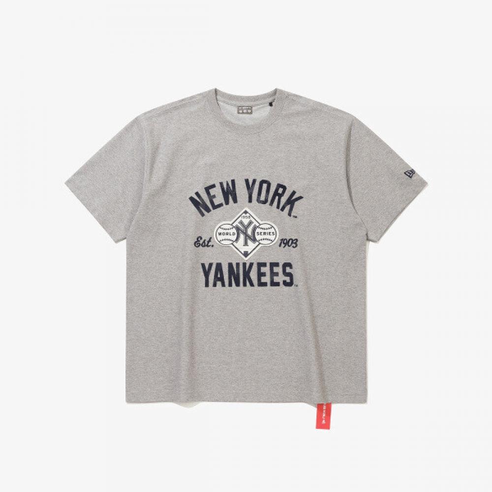 New Era Mlb Футболка New York Yankees 1958 Хизер Серый Grey/XXL