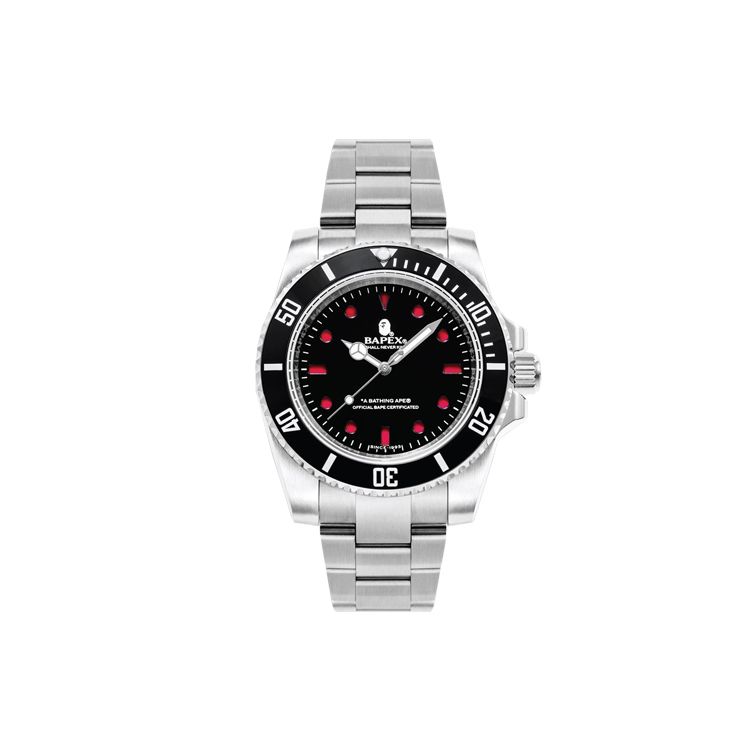

A Bathing Ape Bape Type 1 Bapex Stainless Steel Automatic Mechanical Watch Men watches Black 1H20-182-036 Black