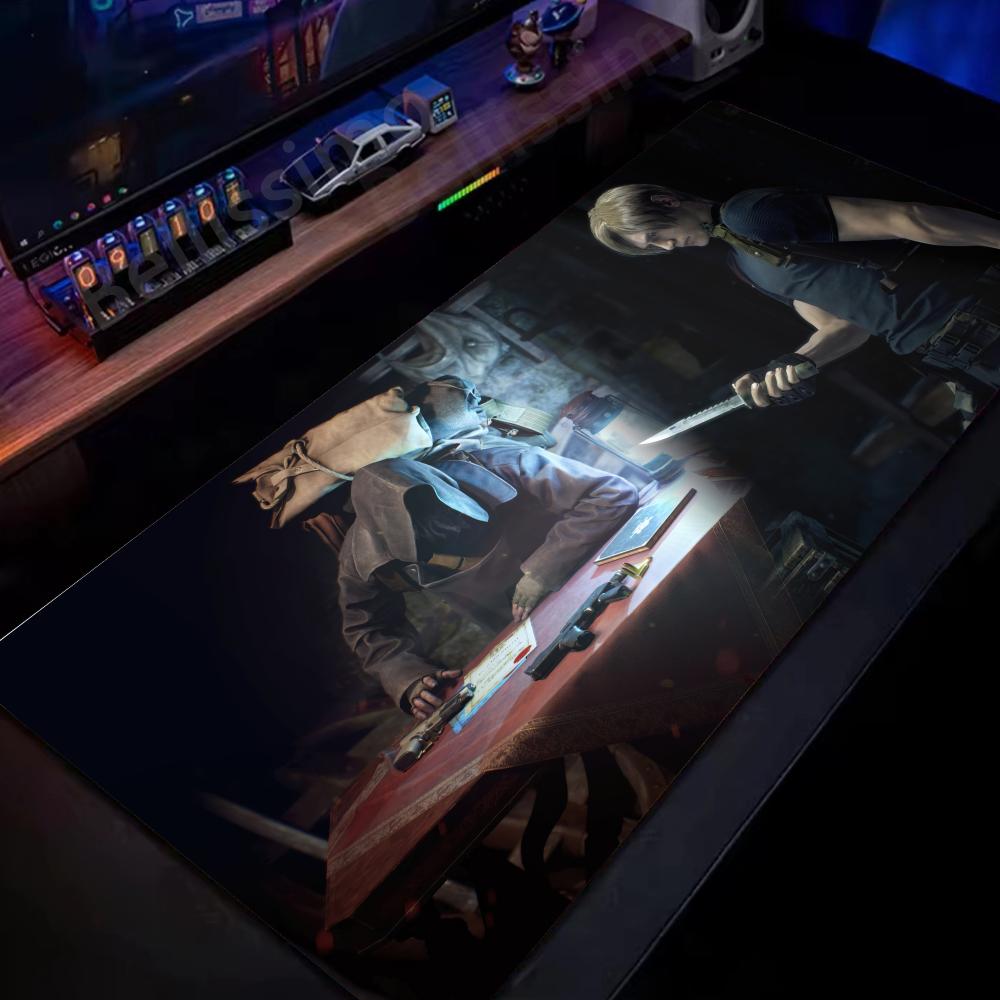Xxl Mouse Pad Gamer RResident Evil Pc Cabinet Game Keyboard Desk Mat Computer Gaming Accessories Leon S Kennedy Big Mousepad
