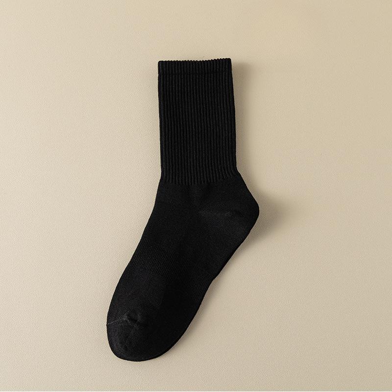 Female Autumn and Winter Solid Color Candy Color Waist Waist Sports High Tube Elastic Breathable Tube Cotton Socks