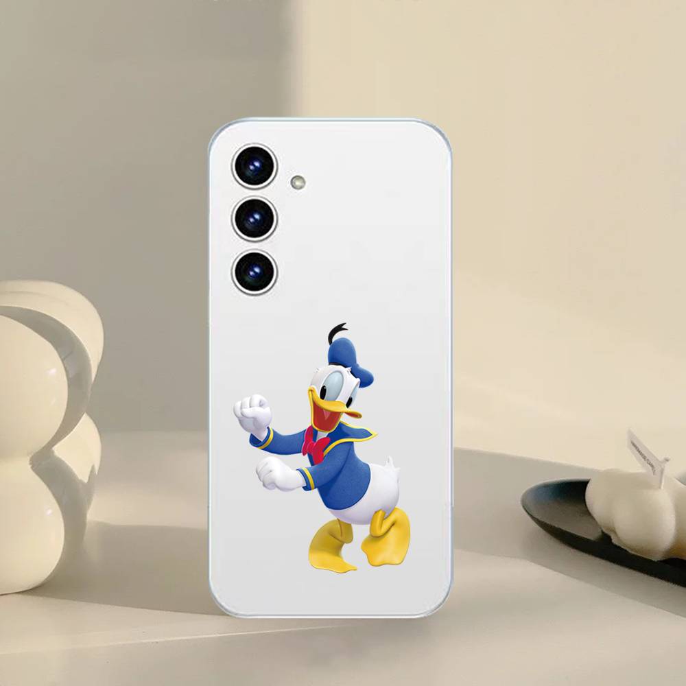 Cute D-Donald Duck Phone Case For Samsung Galaxy S21 S22 S23 S24 S25ULTRA FE Ultra Plus5G A52S Transparent Cover