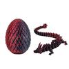 Mystery Dragon mit Eieranzug, 3D-gedruckter Drache mit Ei, voll beweglicher flexibler Drache mit Eiern, 3D-gedrucktes Geschenkspielzeug