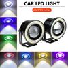 1Pair 30W Car Driving DRL Fog Lights COB Angel Eye 64/76/89mm Ambient Lamps Waterproof Daytime Running Bulb Headlight DC 12V
