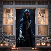 Skeleton Banner Spooky Gothic Decor Party Decoration Dark Atmosphere Haunted House For Gothic Event Indoor Decoration Night
