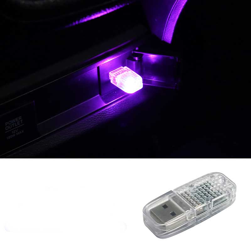

Інтер’єр автомобіля USB LED Ambient Lights Plug and Play Сенсорний перемикач Автоматичне декоративне освітлення для ПК Комп’ютер із USB Surface Mini світло-фіолетового кольору