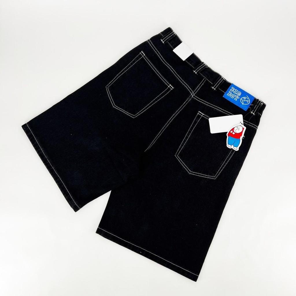 RogueWave Retro Hip Hop Cartoon Graphic Streetwear Denim Shorts Y2k Embroidery Baggy Jorts Harajuku Gym Basketball Shorts Men