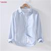 Men's Summer Linen Sun Protection Shirt Jacket - Thin, Long-Sleeved, Cotton/Linen Blend, Casual Outerwear Top