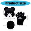 3Pcs Animal Bear Costumes Accessories Bear Mask,Bear Tail, Bears Paws Gloves for Kids Halloween Cosplay Party Props