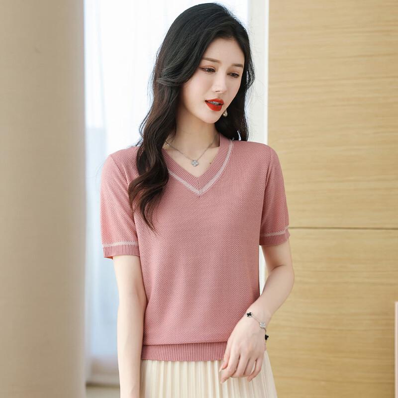 

SNOWFLYING Women s 100% Lyocell V-Neck Short Sleeve T-Shirt XL