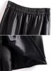 Women's Haining Lambskin A-Line Midi Skirt - High-Waisted, Slim Fit with Large Hem, Elegant Design