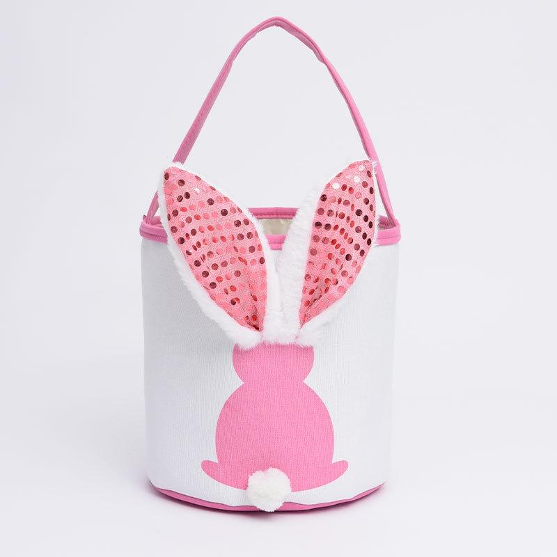 2026 Easter Egg Basket Light Up Plastic Handheld Candy Gift Bucket Bag for Kids Party Hunt Holiday Decorations Accessories