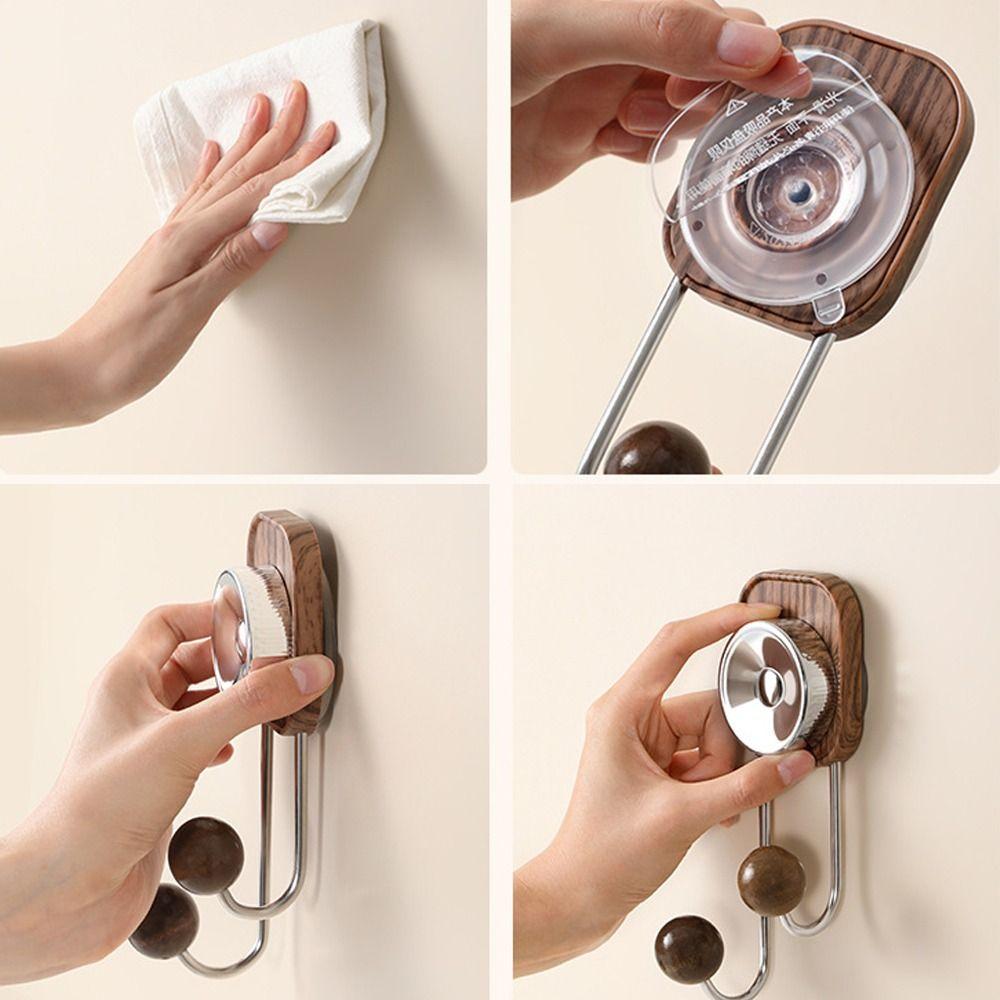Seamless Design Suction Cup Hook Strong Adhesive Non Perforated Hook  Bathroom Storage