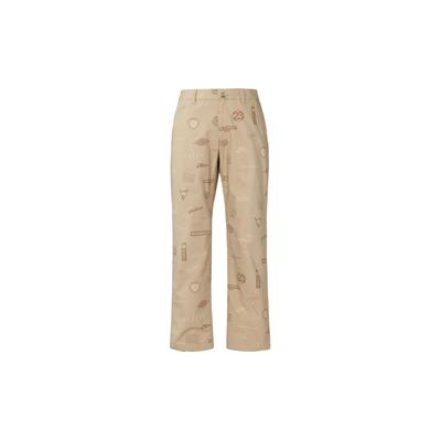 All Over Logo Gerade Bein Lässige Arbeits Hose Herren Hose Wüsten-Gelb DV7560-254