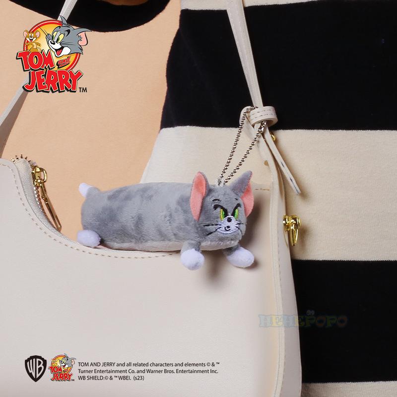 Tom and Jerry Cartoon Wacky Animal Keychain Cute Plush Cat Keyring for Women Doll Keychain Backpack Pendant Ornaments Girls Gift