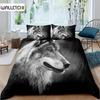 Home Living Luxury 3D Wolf Bedding Set Animal Duvet Cover Pillowcase Queen and King EU/US/AU/UK Size Comforter Bedding