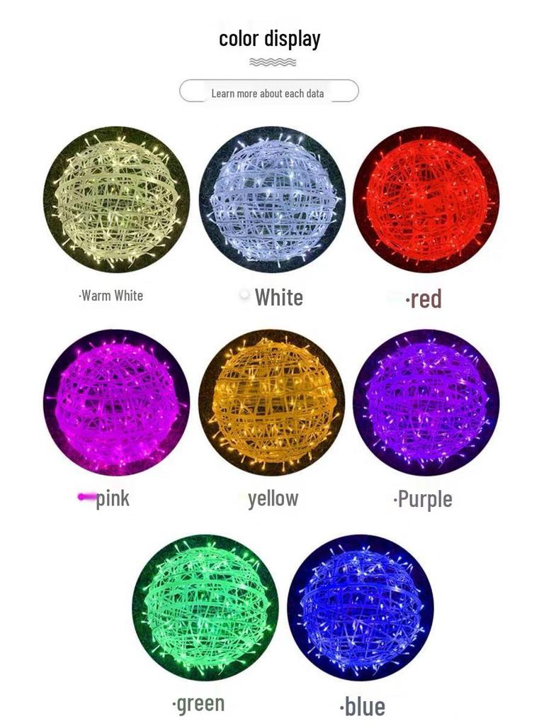 Wasserdichte Outdoor Rattan Kugel Leuchte: Rasen-, Baum- und Landschaftsdekoration