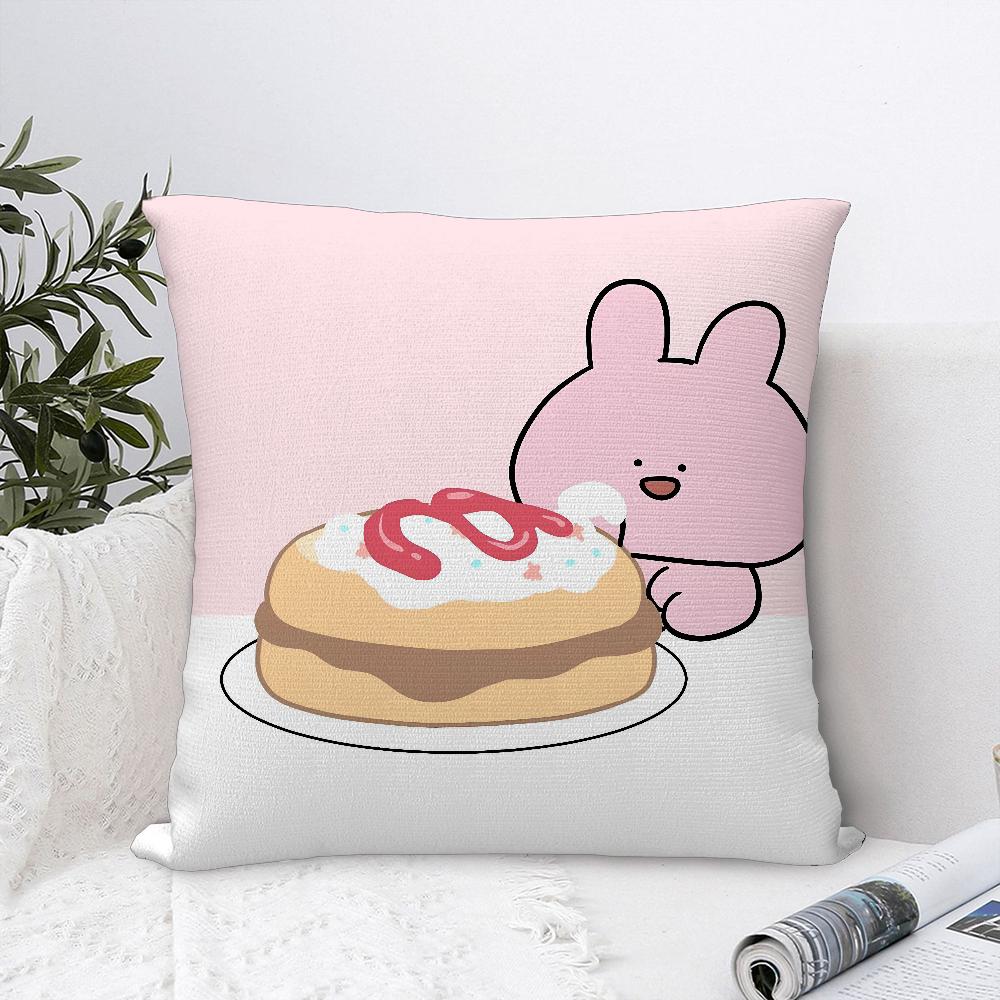 Asamimichaan Asleep Cute Asamimi Pillow Case Plush Fabric Soft Pillowcase Double Sided Print Cushion Cover Throw Pillow Cover