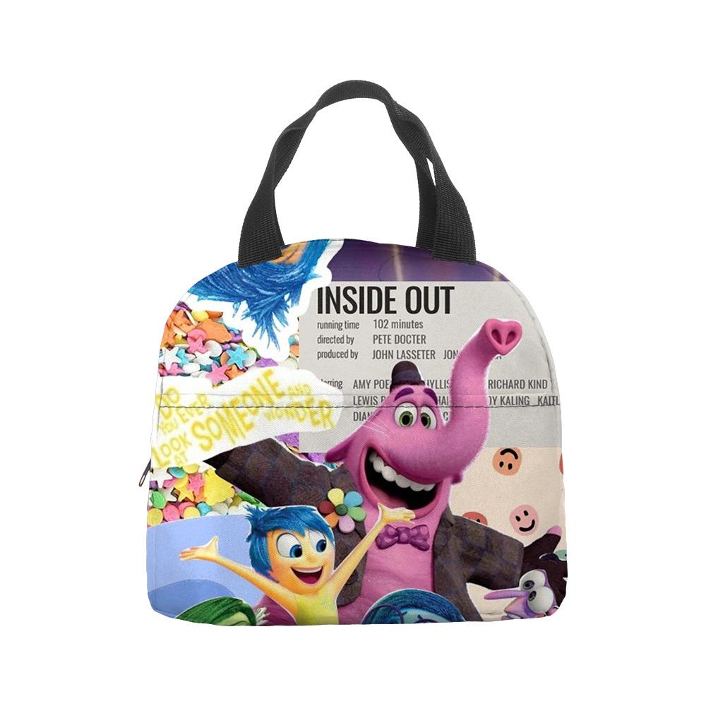 Mind Secret Service 2Inside Out 2 Plush Insulated Lunch Box Bag Portable Foil Ice Bag Picnic Bag
