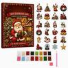 24-Day Mini Christmas Brick Ornament Advent Calendar,Unique Designs, Buildable Bricks, Hanging Loops Included, Holiday Countdown