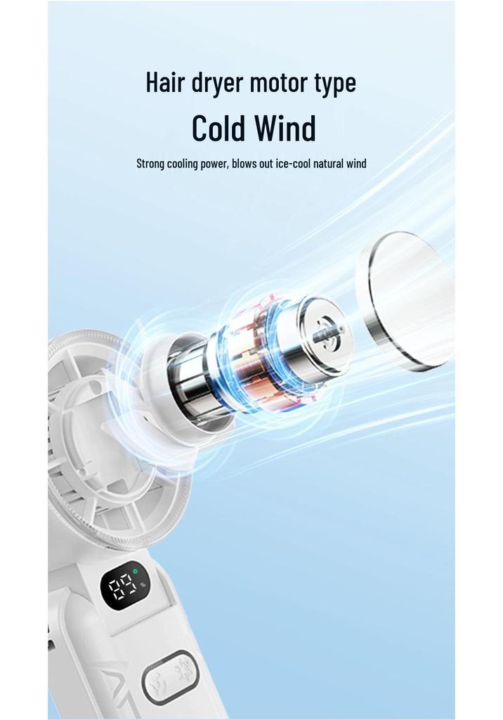 100-Speed USB Portable Mini Cooling Fan - High-Speed Folding Handheld Design