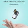 Reversible USB A Connectors 90Angled Bend Fast Charging Syncing Durability Zinc Alloy Housing Portable Chargers Adapter for PC