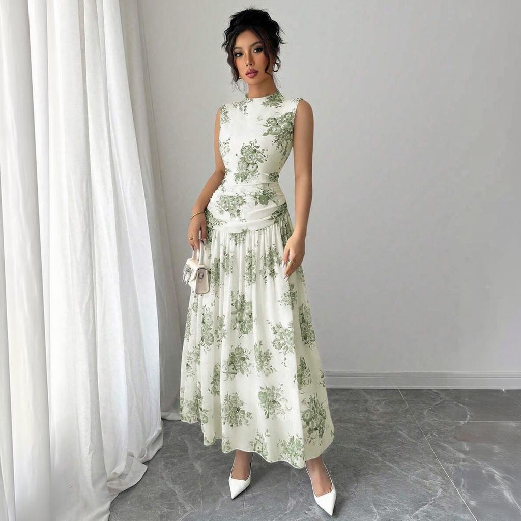 Sleeveless Maternity Maxi Dress Wrap Nursing Pregnancy Dress for Photoshoot Baby Shower Long Waist Outfit 2026