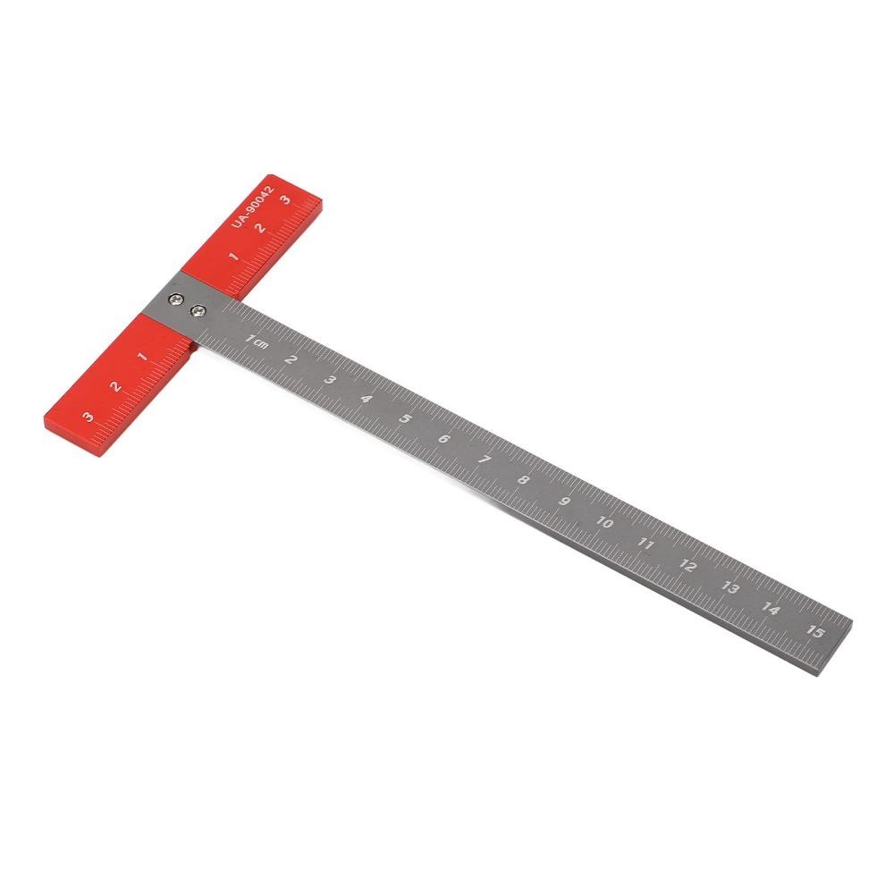 Accurate Scale Aluminum Alloy Ruler Metal Layout Measuring Tools T Square Ruler  Woodworking