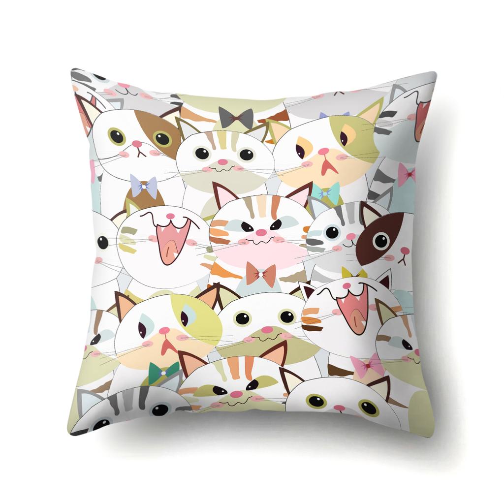 Geometric Animal Pattern Single-sided Pillowcase Office Hug Pillowcase Waist Pillowcase Polyester Simple Sofa Pillowcase