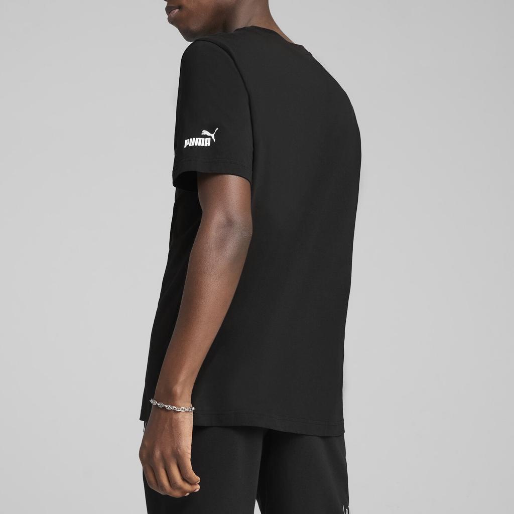 Puma Bequemes Atmungsaktives Leichtes Weiches Rundhals Kurzarm T-Shirt Herren Oberteile Schwarz 688934-01