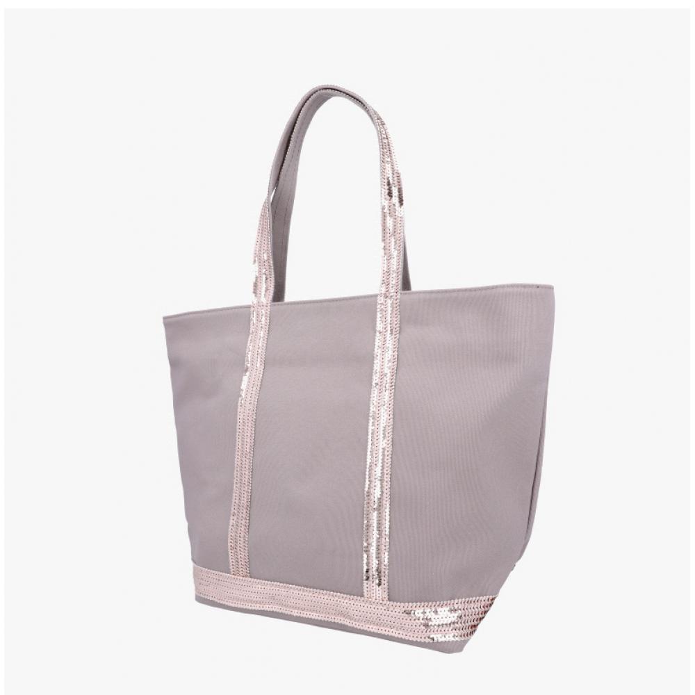 Vanessabruno Medium Cabas Spangle Canvas Tote Bag 0pve01 V40378 413
