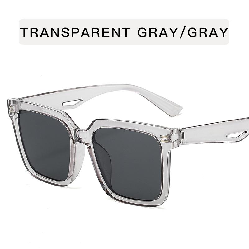 Korean Stylish Sunglasses Women Rivets Decoration Square Shape Male Sun Glasses Travelling Driving Sunglass for Women