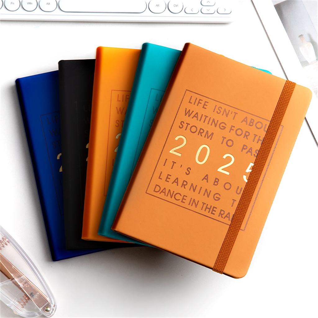 2025 Calendar, 365-day Planner, Time Efficiency Manual Calendar Notebook With Straps