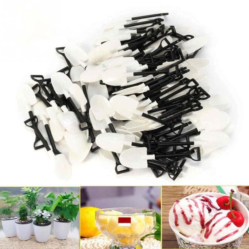 50Pcs/Bag Plastic Disposable Mini Shovel Spoon Potted Cake Ice Cream Garden Party Supply Gadget