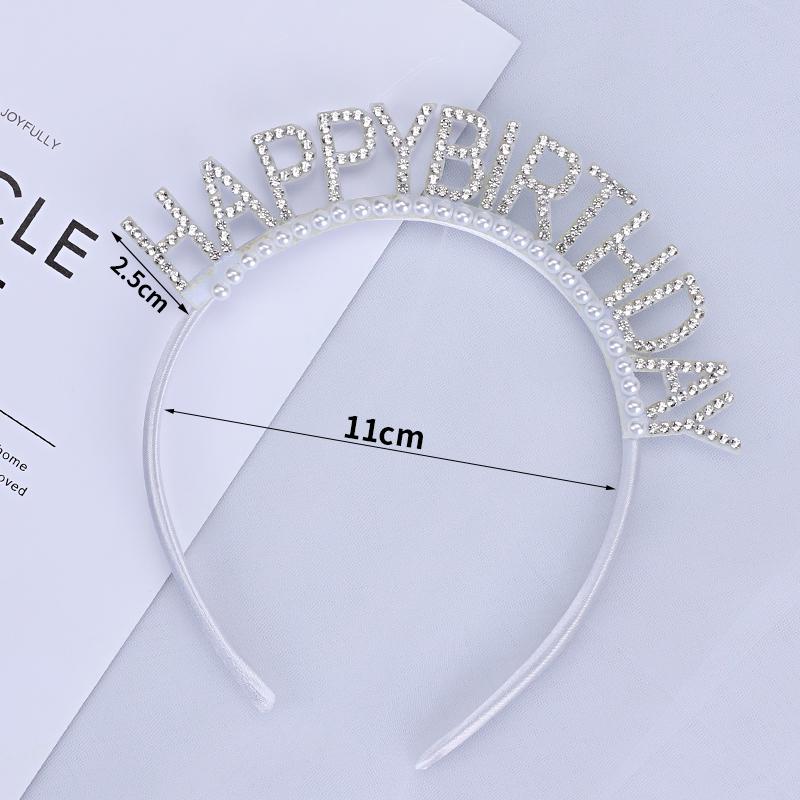 Irisierendes Diamantperlen-Geburtstags-Stirnband & Hut Party-Accessoires