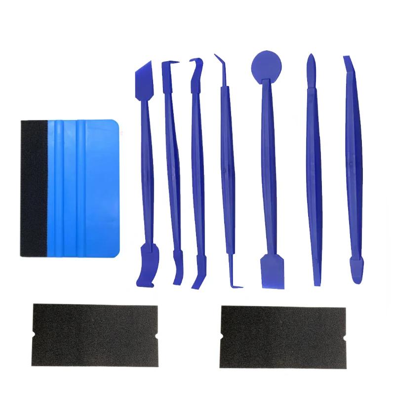 19Pcs/10Pcs Car Wrapping Vinyl Tool Kit Window Film Tint Tools Car Wrap Sticks Edge Trimming Squeegee Tinting Felt Edge Squeegee