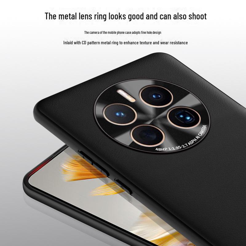 Liquid Leather Anti-Fall Protective Case for Huawei Mate50 - Anti-Fouling Cover