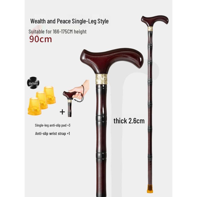 Älterer Drachenkopf Vierbeiniger Holzspazierstock, Rutschfeste & Leichte Krücke