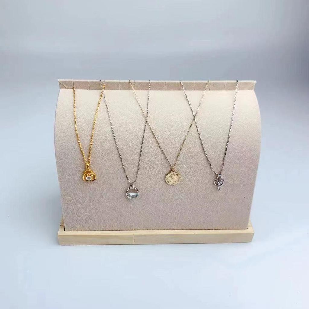 Solid Wood Jewelry Display Stand for Necklaces and Earrings