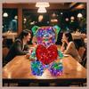 Iridescent Heart Light-Up Bear: Valentine's & Birthday Gift Souvenir 520 Qixi Ornament