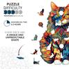 Cat Pattern Wooden Puzzle Animal Shape Wood Puzzles unique Cat Shapes Jigsaw puzzle Alien Animal Jigsaw Puzzle Educational Toys