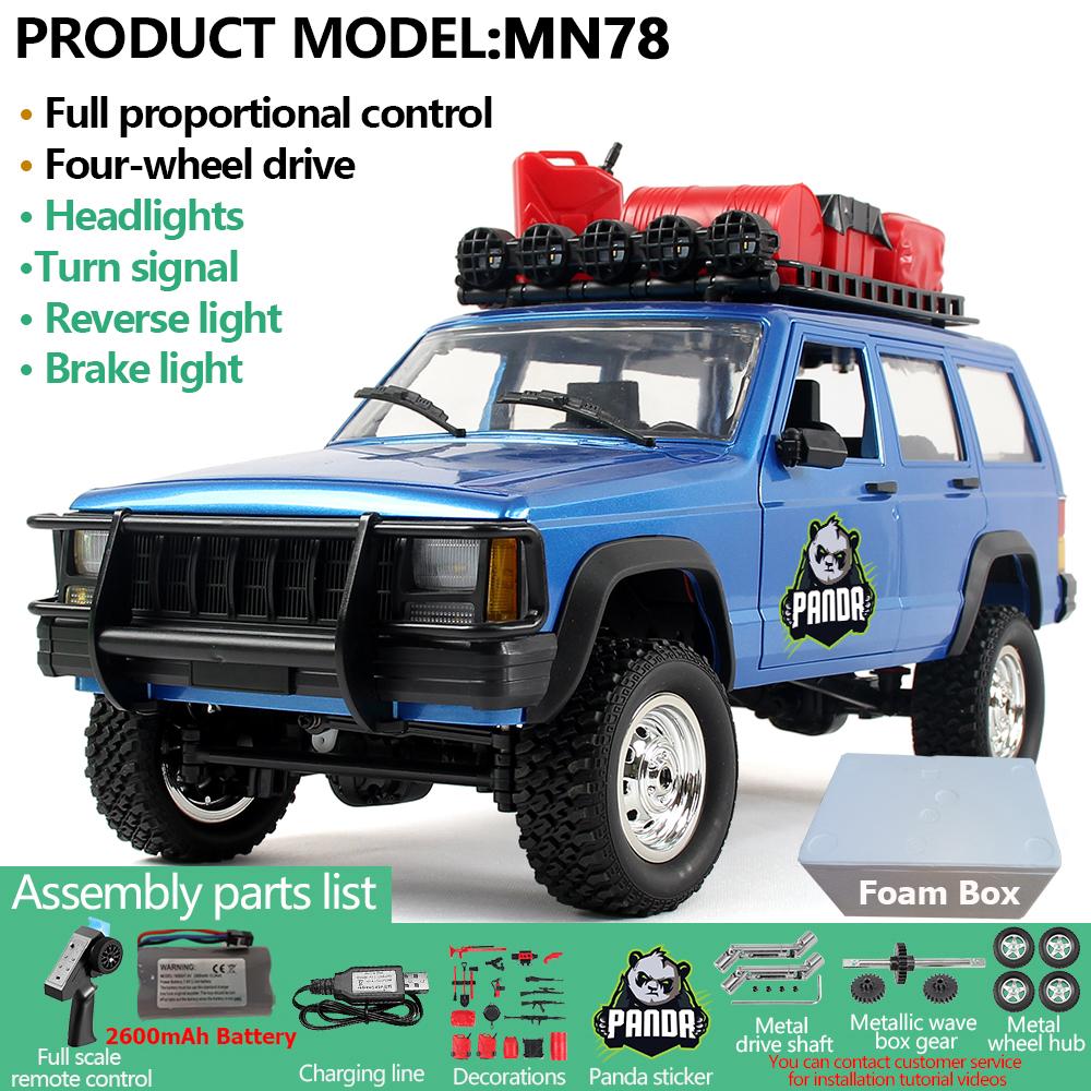 AAYD1 MN78 1:12 RC Car MN Model RTR Version RC Car 4WD 280 Motor Professional Off-Road RC 2.4G Remote Control Car For Boys Gifts