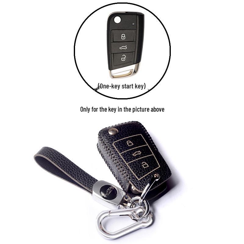 Volkswagen Key Protection Cover: Fits 21 Models, Including New Passat, Magotan, 330GTE, and B8B7 - Genuine Leather