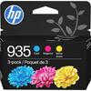 HP 935 Cyan, Magenta, and Yellow Original Ink Cartridges (3-pack) for HP Officejet Pro 6830, 6815, 6820, 6825, HP Officejet Pro 6230, 6830, 6835, and