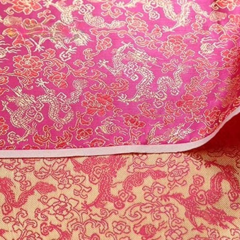 Wide 90cm Dragon Pattern Series of Brocade Fabric for Ancient Hanfu Cosplay Kimono Tang Suit Cheongsam and Silk Brocade Clothing