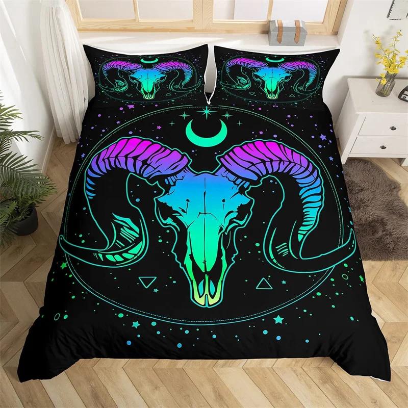 Oksekranie Dynetrekk King Western Cowboy Sengetøy Sett Gårdshus Hatt Sko Dyne Trekk Mikrofiber Kaktus Ørken Dynetrekk